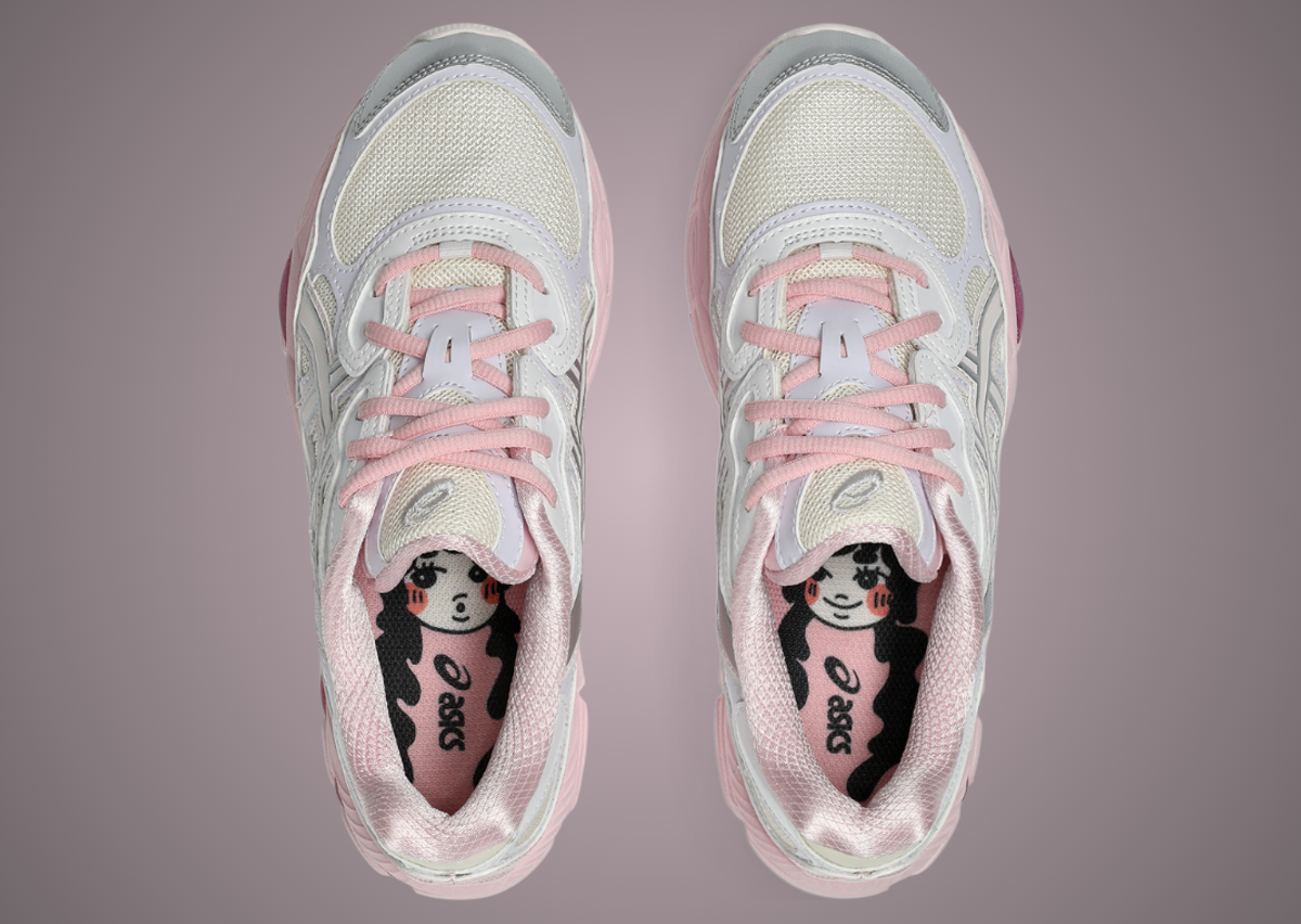 ASICS Gel-NYC Kick Yang Zhang Pink Cream Pure Silver – édition spéciale designer, vue de haut