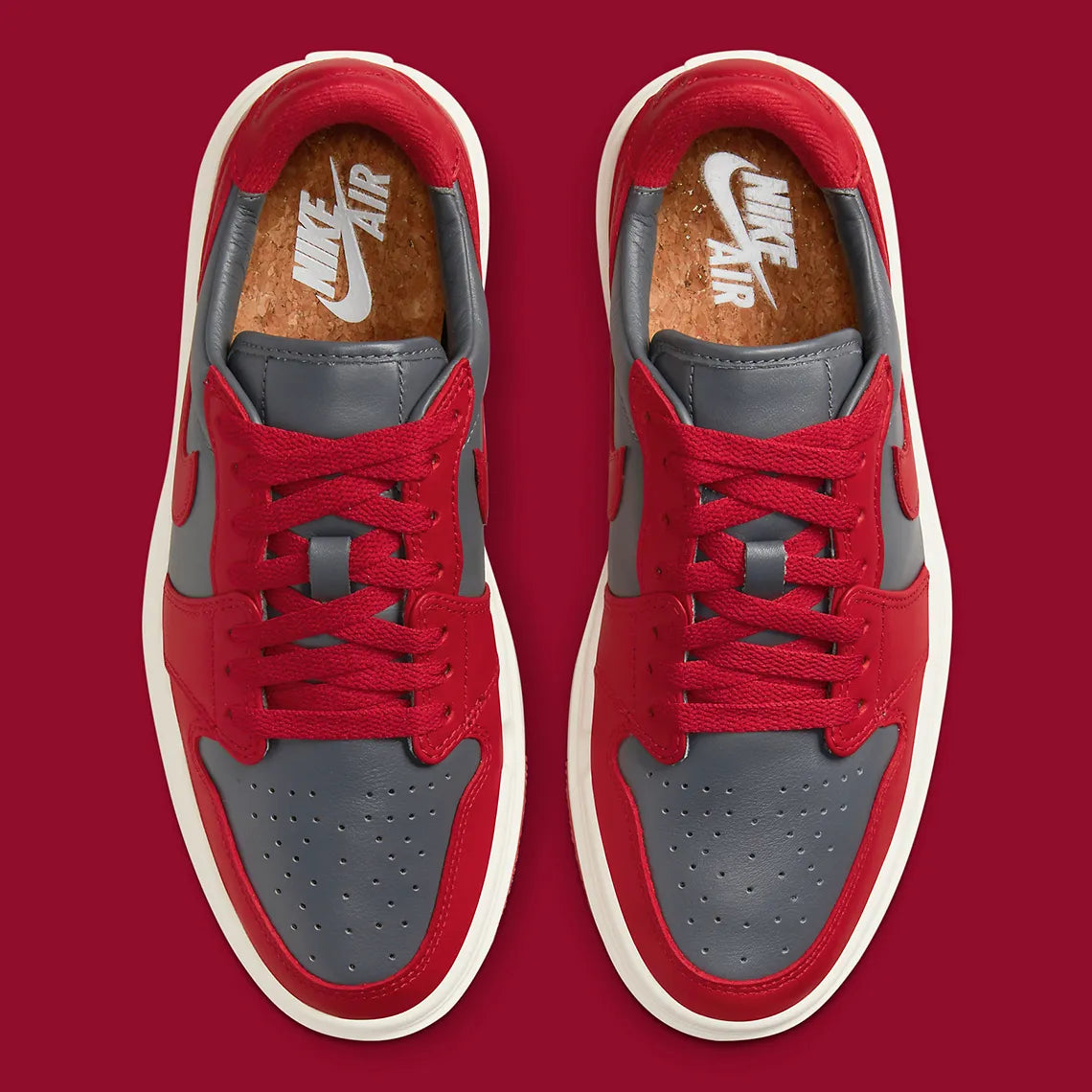Jordan 1 Elevate Low Dark Grey Varsity Red