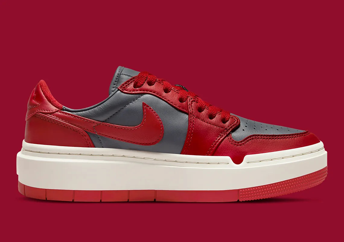 Jordan 1 Elevate Low Dark Grey Varsity Red