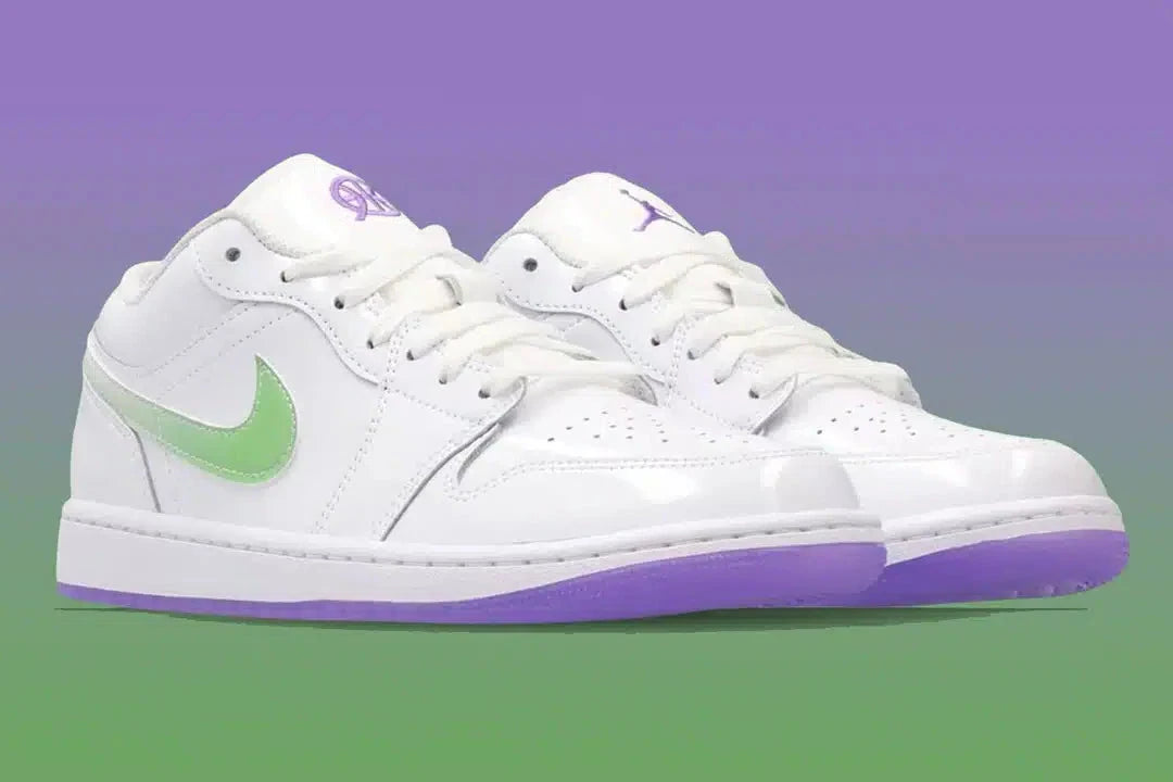 Air Jordan 1 Low SE Quai 54 en cuir premium avec détails exclusifs du tournoi Quai 54 et silhouette iconique inspirée du basketball urbain.