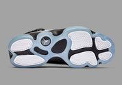Air Jordan 6 Rings Black Ice 322992-011 noire en mesh balistique et cuir verni avec sangle, toggle et semelle extérieure translucide glacée.
