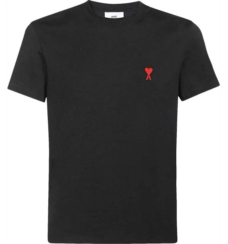 Ami Paris Ami De Coeur Classic Fit T-Shirt Black/Red