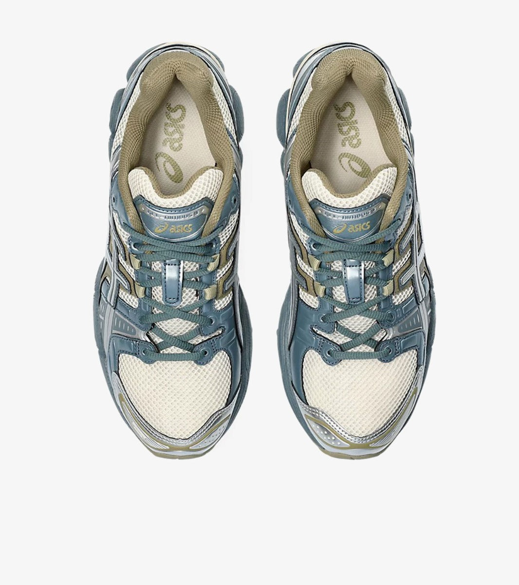 ASICS Gel-Nimbus 9 Oatmeal Ironclad – sneaker running neutre sable et terre avec amorti GEL, vue du dessus