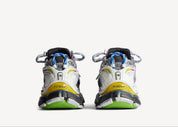 Balenciaga Runner Multicolor avec tige en mesh respirant, empiècements en cuir et matières synthétiques multicolores, silhouette running déstructurée et semelle épaisse en caoutchouc.