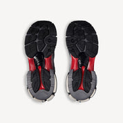 Balenciaga Runner White Black Gradient avec tige en mesh respirant, empiècements en cuir blanc et noir dégradé, semelle intermédiaire en mousse et silhouette running vintage.