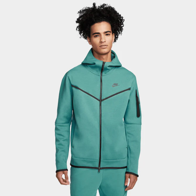 Nike Sportswear Tech Fleece Hoodie Joggers Set Mineral Teal Black GlobalSneakers