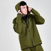 Nike Sportswear Tech Fleece Full Zip Hoodie & Joggers Set Rough Green/Black