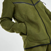 Nike Sportswear Tech Fleece Full Zip Hoodie & Joggers Set Rough Green/Black