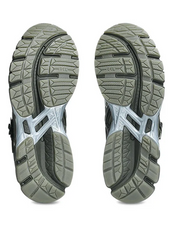 chaussure de running asics gel kayano 20 vert kaki cecilie bahnsen , KAKI , argenté , semelle légère ,vue du dessous