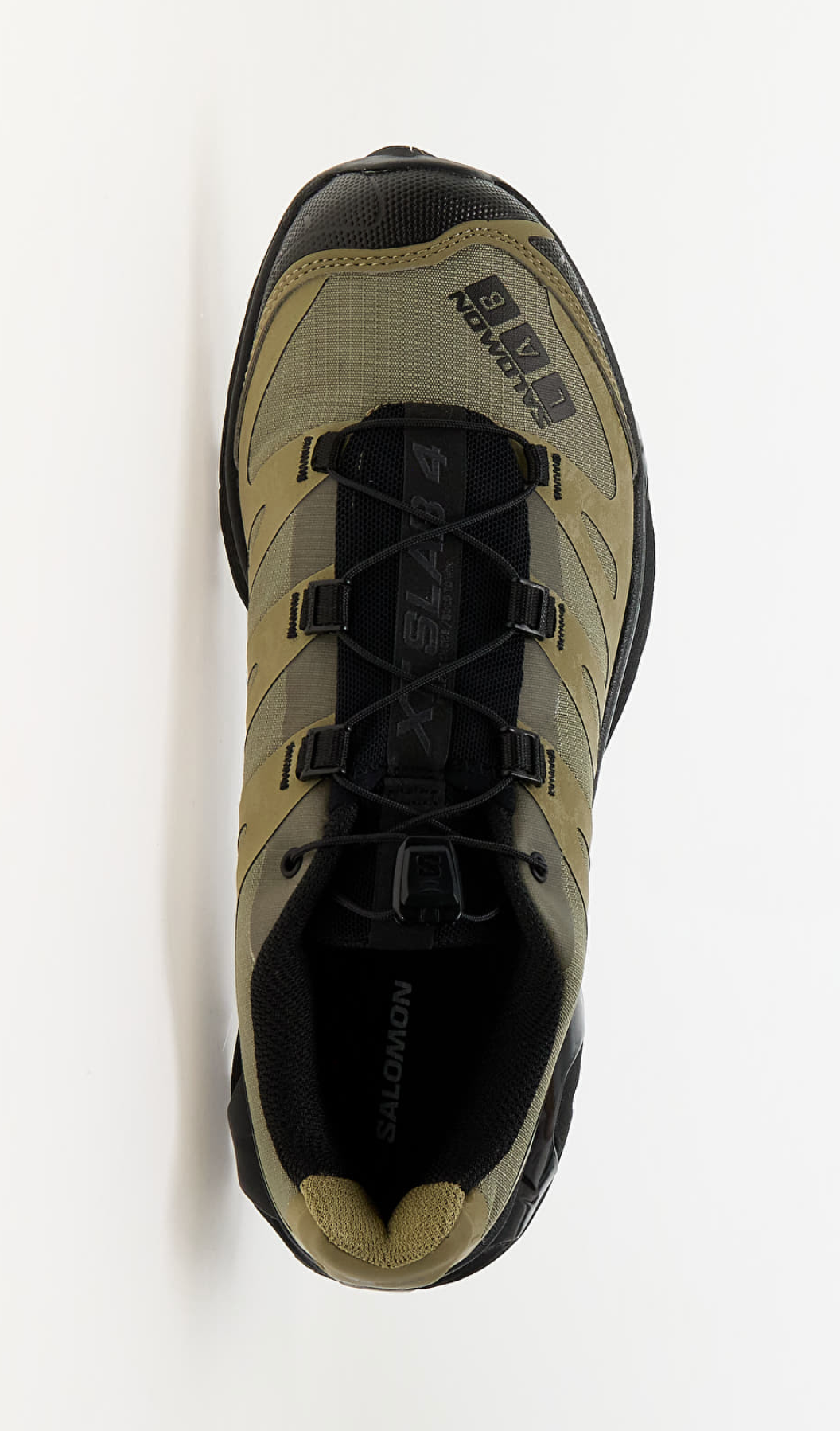 Salomon XT-4 OG Protective Aloe Black – sneakers trail-running vertes et noires avec amorti ACS, vue de haut