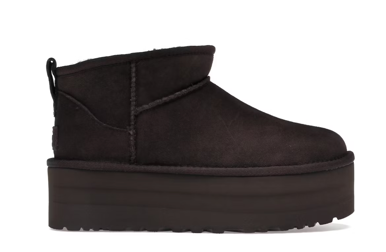 UGG Classic Ultra Mini Platform Boot Burnt Cedar (Women's) – bottines suède marron avec semelle plateforme