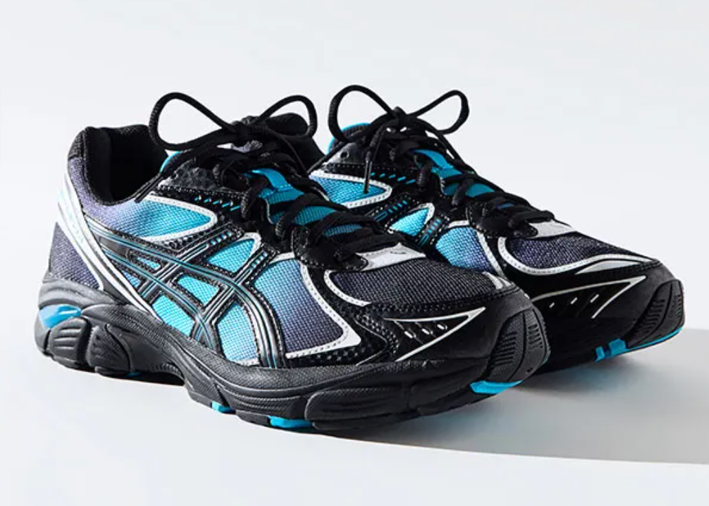 Sneakers ASICS GT-2160 Kith Marvel Villains Venom en noir, violet et bleu avec mesh respirant, co-branding Marvel et confort premium.Vue de coté 