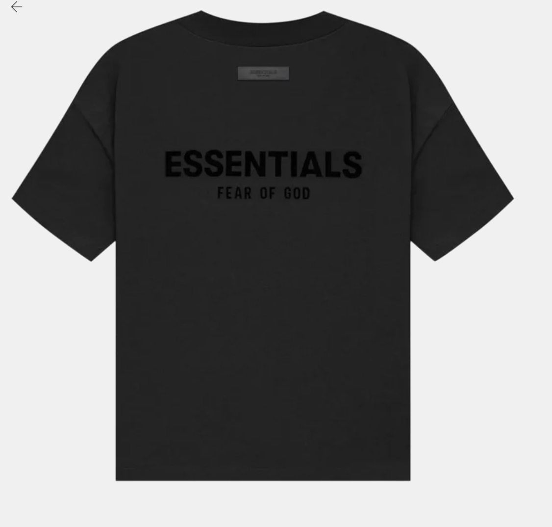 T-shirt Fear of God Essentials noir en jersey de coton avec col rond et coupe ample minimaliste élégant  