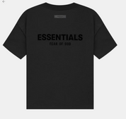 T-shirt Fear of God Essentials noir en jersey de coton avec col rond et coupe ample minimaliste élégant  