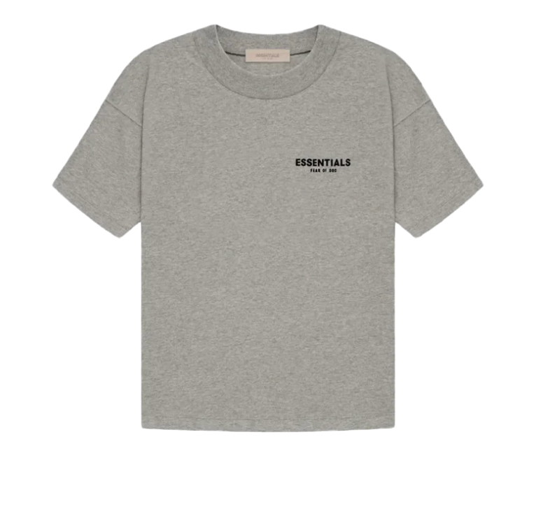 T-shirt Fear of God Essentials beige Dark Oatmeal en coton avec col rond et coupe ample minimaliste élégant   