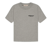 T-shirt Fear of God Essentials beige Dark Oatmeal en coton avec col rond et coupe ample minimaliste élégant   