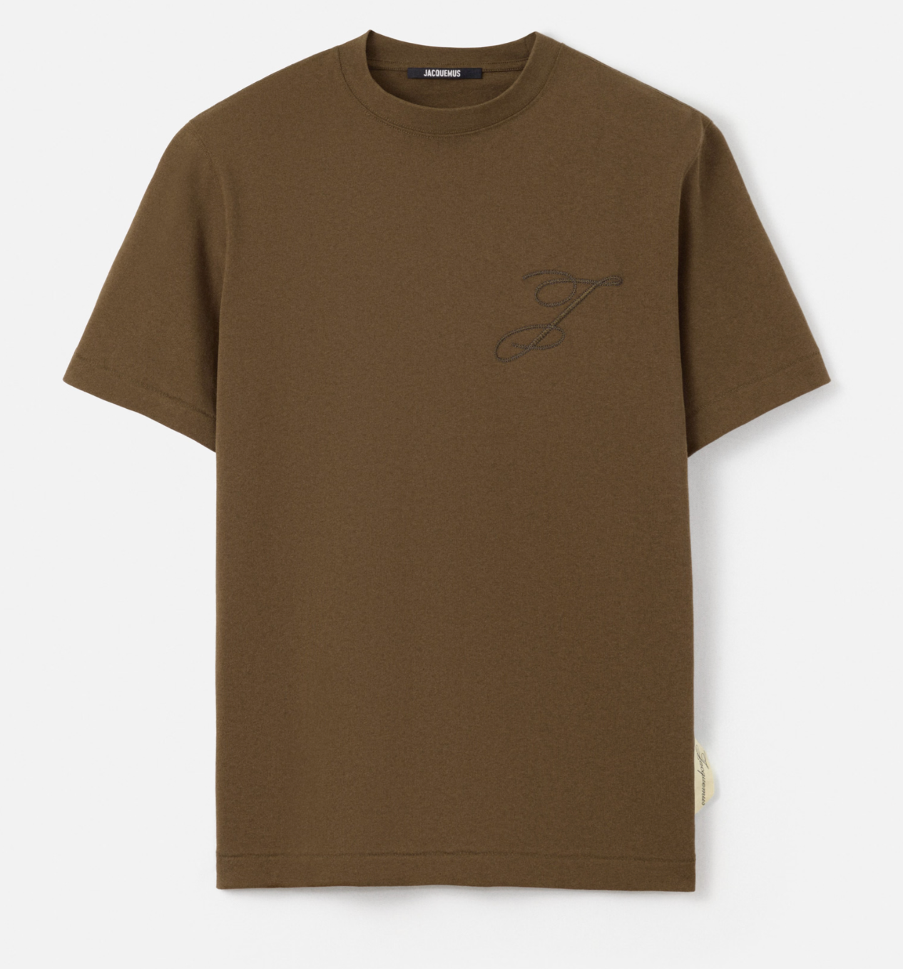 Tee-shirt JACQUEMUS Le Logo brodé Kaki 🟡