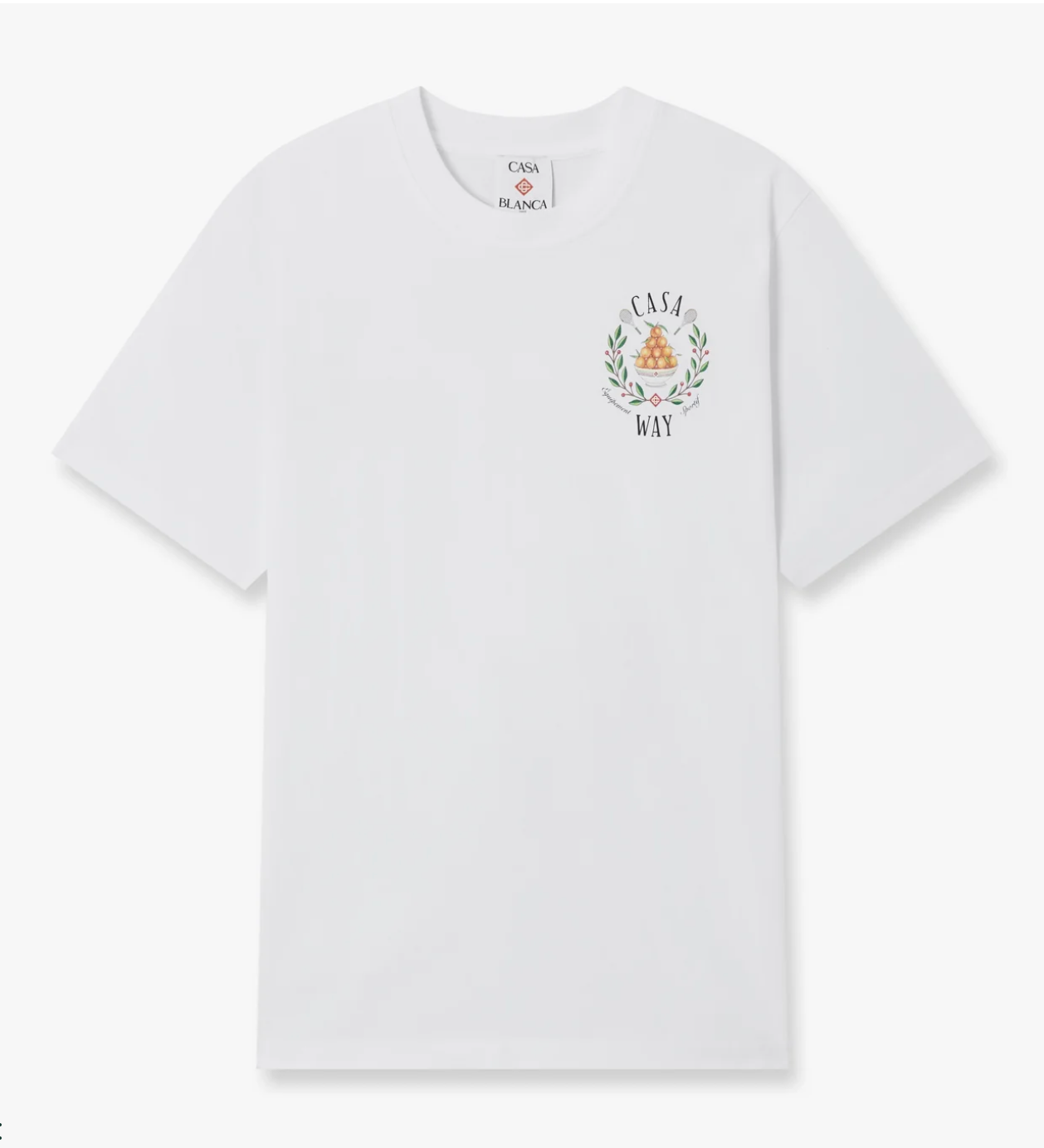 Casablanca Casa Way T-Shirt White, tee-shirt Casablanca blanc à manches courtes avec graphisme Casa Way.