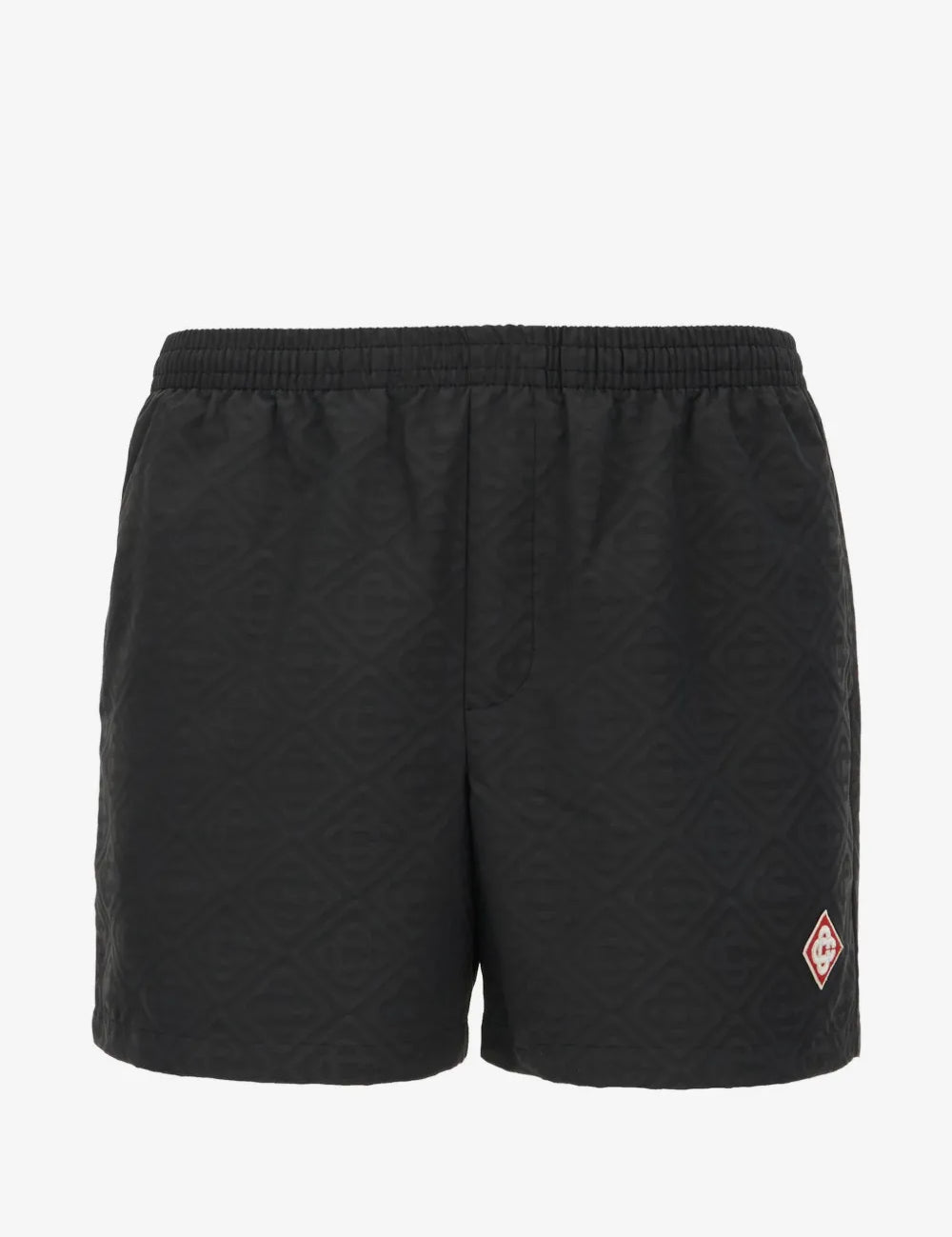 Casablanca Jacquard Swim Trunks Black, short de bain Casablanca noir à la coupe décontractée avec matière jacquard texturée.