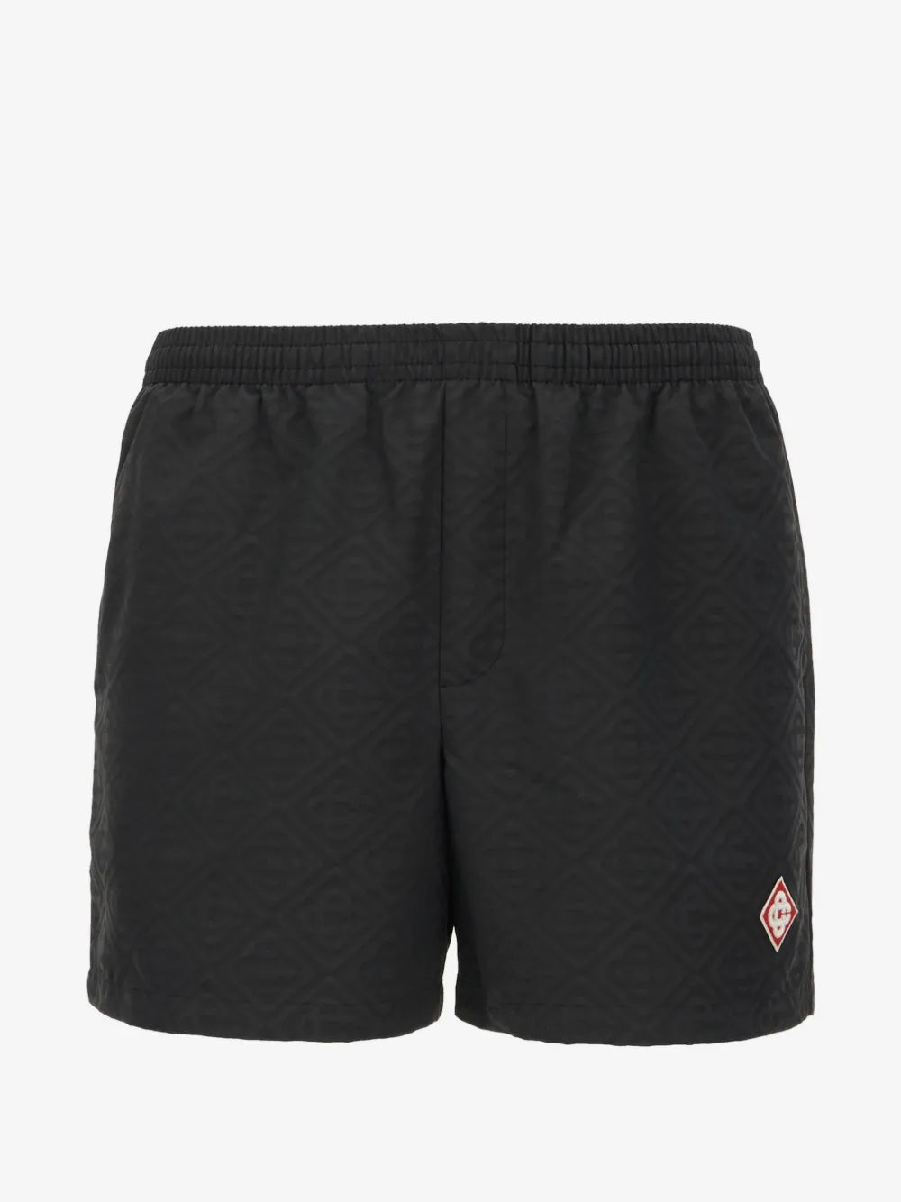 Casablanca Jacquard Swim Trunks Black, short de bain Casablanca noir à la coupe décontractée avec matière jacquard texturée.
