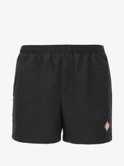 Casablanca Jacquard Swim Trunks Black, short de bain Casablanca noir à la coupe décontractée avec matière jacquard texturée.