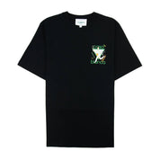 Découvrez le Casablanca Le Jeu T-Shirt Black, un tee-shirt noir au graphisme Le Jeu mêlant inspirations sportives, élégance décontractée et streetwear premium.