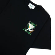 Découvrez le Casablanca Le Jeu T-Shirt Black, un tee-shirt noir au graphisme Le Jeu mêlant inspirations sportives, élégance décontractée et streetwear premium.