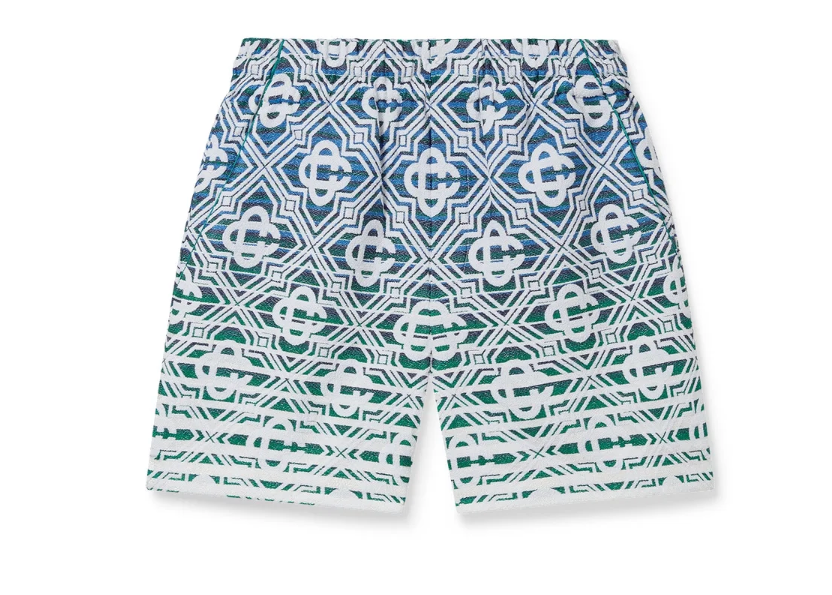 Casablanca Monogram Gradient Towelling Shorts Multicolor, short Casablanca multicolore à texture Towelling avec Monogram et effet dégradé. vue arrière