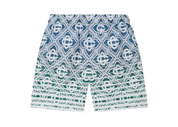  Casablanca Monogram Gradient Towelling Shorts Multicolor, short Casablanca multicolore à texture Towelling avec Monogram et effet dégradé. vue avant 