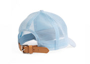 Casquette TOROM Bleu Ciel avec logo TOROM, visière courbée et fermeture réglable, idéale pour un look streetwear et casual.