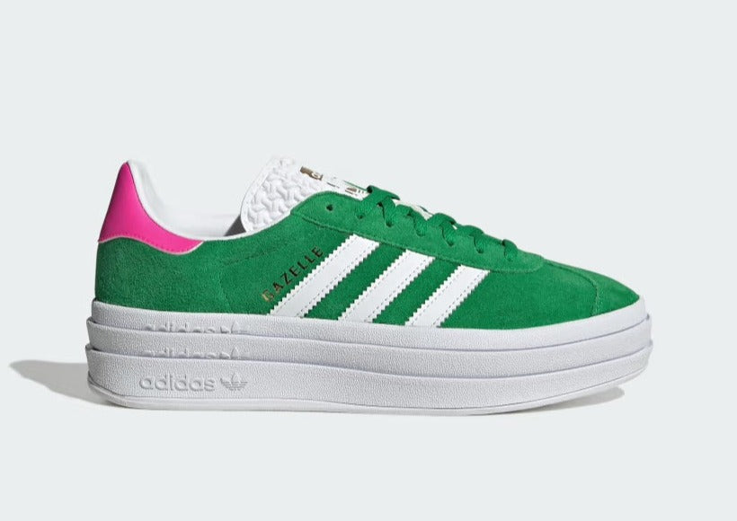 adidas Gazelle Bold Green Lucid Pink