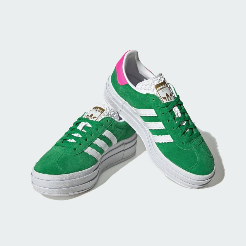 adidas Gazelle Bold Green Lucid Pink GlobalSneakers adidas Gazelle Bold Green Lucid Pink GlobalSneakers