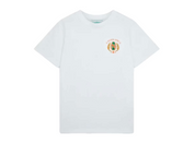 Casablanca Joyaux D'Afrique Tennis Club T-Shirt White, tee-shirt Casablanca blanc à manches courtes avec graphisme Joyaux D'Afrique Tennis Club.