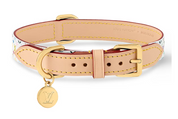 Collier pour chien Louis Vuitton x Takashi Murakami Monogram Multicolore MM Blanc Multicolore