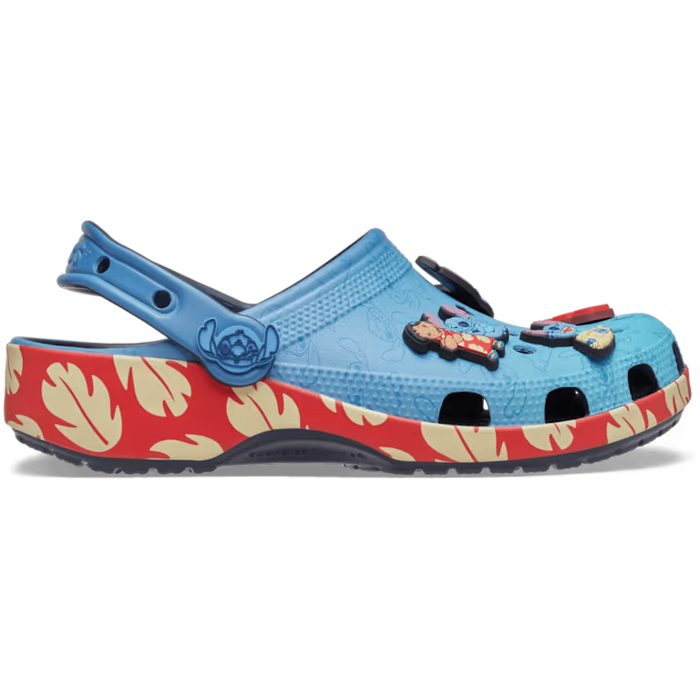 Crocs Classic Clog Disney Lilo & Stitch inspirées de Stitch, avec design exclusif, bride pivotante et semelle légère en résine Croslite™.