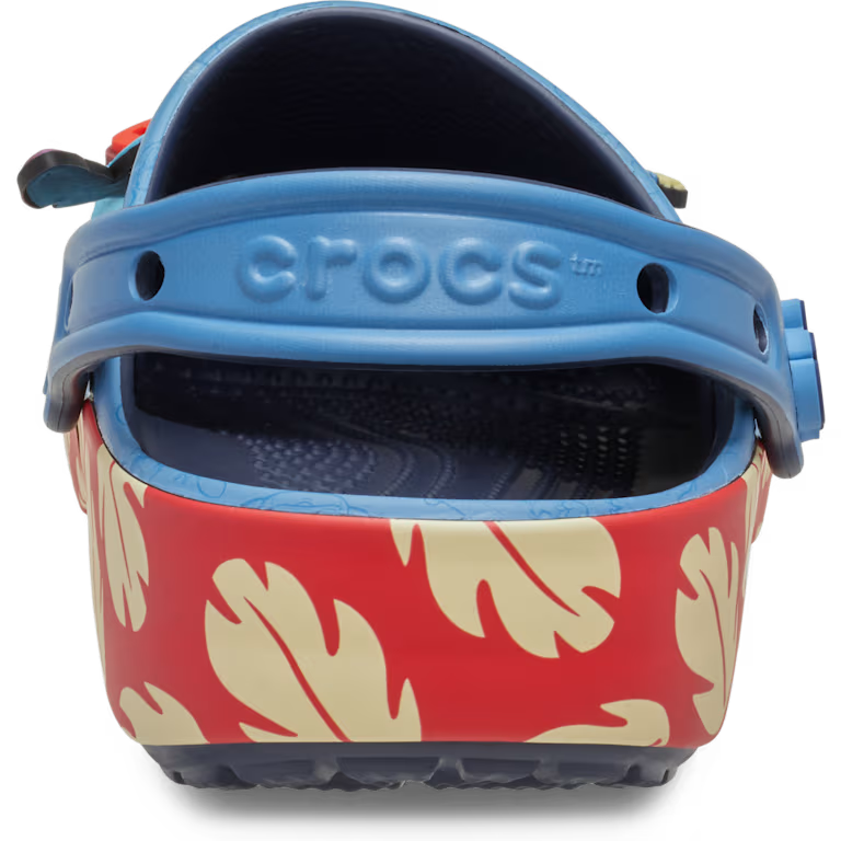 Crocs Classic Clog Disney Lilo & Stitch inspirées de Stitch, avec design exclusif, bride pivotante et semelle légère en résine Croslite™.