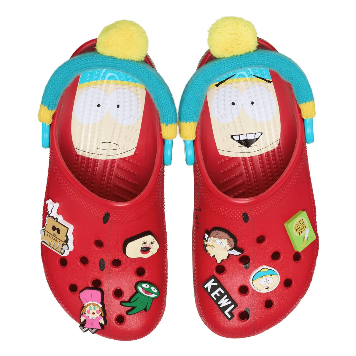 Crocs Classic Clog South Park Cartman inspirées d'Eric Cartman, avec design exclusif, bride pivotante et semelle légère en résine Croslite™.
