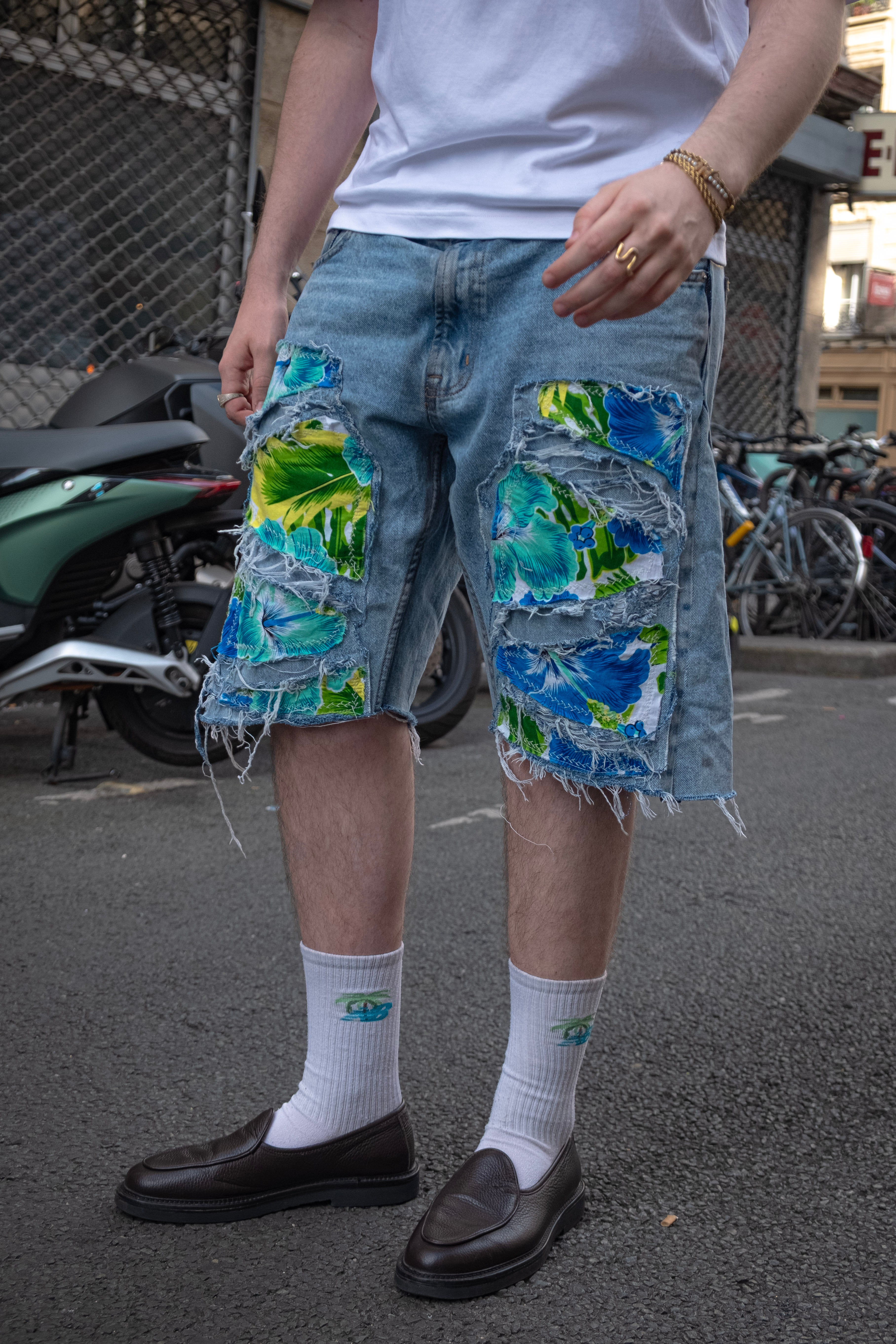 THOMAS DETHELOT | Denim Short Carpenter Tan Lévé