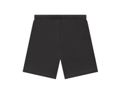 Fear of God Essentials 1977 Short Black en tissu noir doux, avec coupe décontractée, taille élastique à cordon de serrage et marquage 1977. 