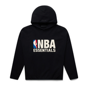 Fear of God Essentials NBA Hoodie Black, hoodie noir issu de la collaboration Fear of God Essentials x NBA au design minimaliste et au confort premium.