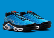 TN NAPOLI, PAIRE DE CHAUSSURE TYPE RUNNNING BLEU ET BLANCHE, VUE DE COTE