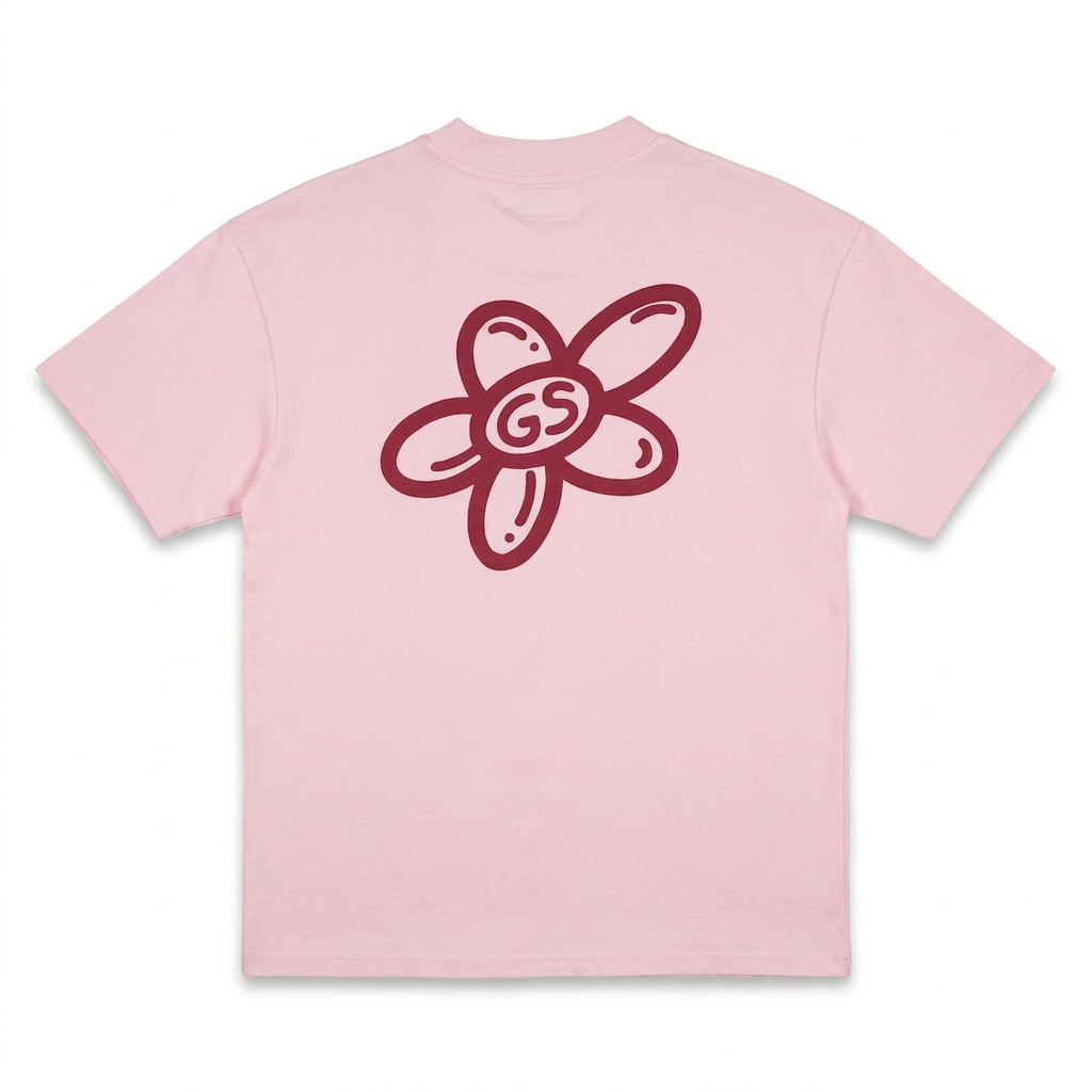 T-shirt Global Sneakers Brodé Rose Clair