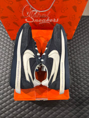 Nike LD Waffle SF Sacai Fragment d’occasion, coloris bleu, matériaux mesh, suede et cuir superposé, sneaker en bon état général.