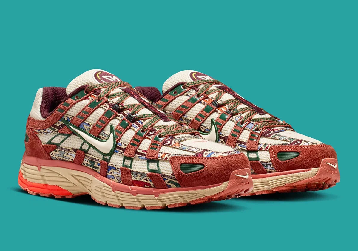 Sneaker Nike P-6000 N7 en mesh technique avec détails inspirés des cultures autochtones, amorti confortable et silhouette rétro-running des années 2000 vue de profil