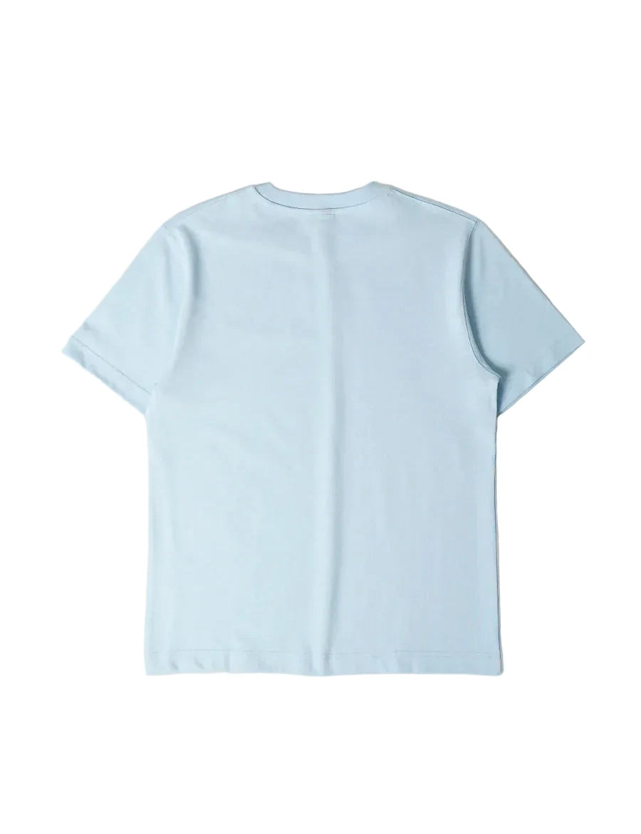 Tee-shirt JACQUEMUS Gros Grain bleu clair en coton premium, avec col rond côtelé, détail Gros Grain signature et coupe régulière au style minimaliste.