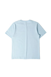 Tee-shirt JACQUEMUS Gros Grain bleu clair en coton premium, avec col rond côtelé, détail Gros Grain signature et coupe régulière au style minimaliste.