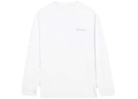 Jacquemus Le T-shirt Gelo Pool Logo L/S T-shirt Print Ice Jacquemus White à manches longues, base blanche, col rond et imprimé graphique Pool Logo vu de face. 