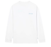Jacquemus Le T-shirt Gelo Pool Logo L/S T-shirt Print Ice Jacquemus White à manches longues, base blanche, imprimé Pool Logo et détails graphiques Ice.