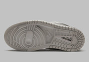 Jordan 1 Low Method of Make Satin Medium Grey gris brillant volume ronde blanche 