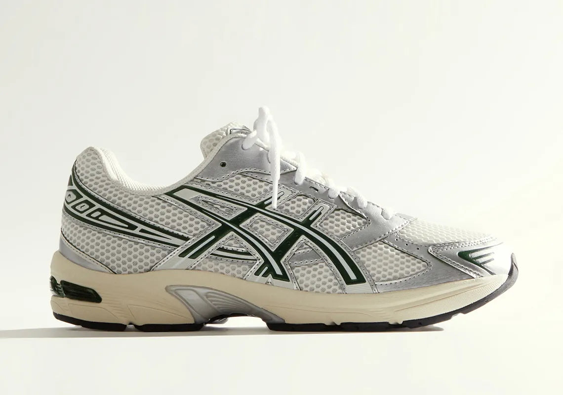 ASICS Gel-1130 Kith Cream Scarab 2024 – collaboration sneakers exclusives , vue de face 